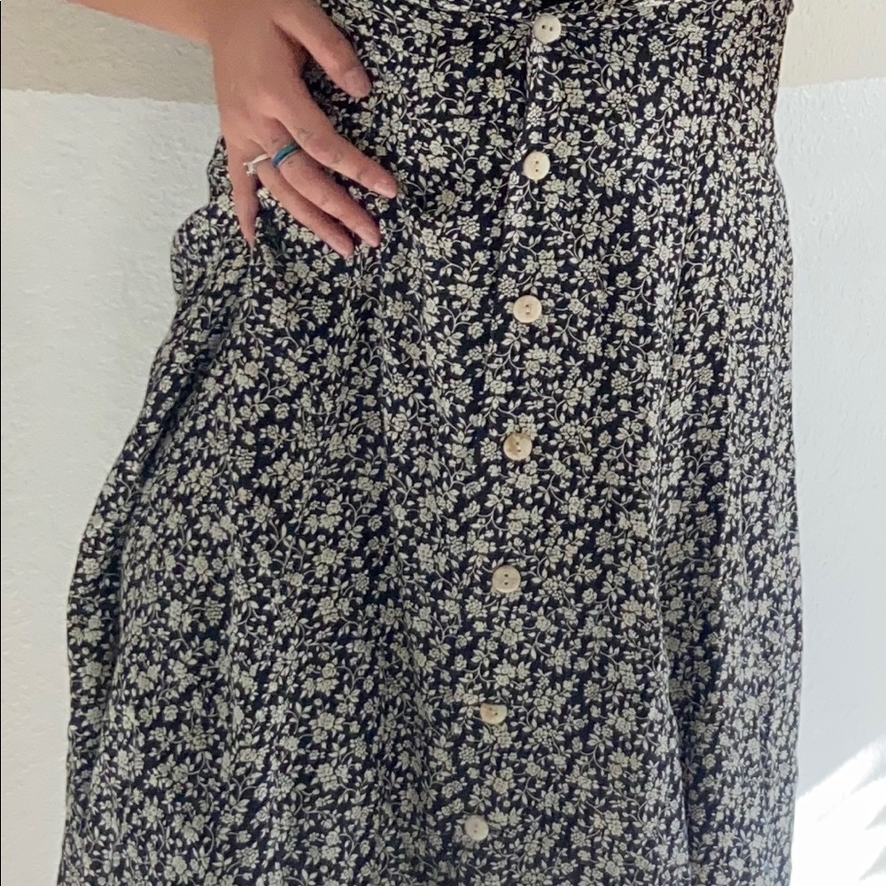 Truly vintage black and cream floral dress